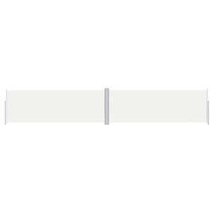 vidaXL I&scaron;traukiama &scaron;oninė pertvara, kreminės spalvos, 180x1000cm
