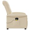 vidaXL Atlo&scaron;iamas masažinis krėslas, kreminės spalvos, audinys