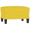 vidaXL Trivietė sofa su pakoja, šviesiai geltona, 180cm, audinys