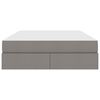 vidaXL Lova su daiktų laikymo vieta ir čiužiniu Taupe 140 x 190 cm