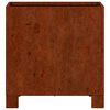 vidaXL Lovelis su kojelėmis, rūdžių, 30x30x30cm, Corten plienas
