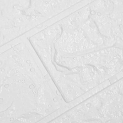 vidaXL Lipnūs 3D tapetai, baltos spalvos, 40vnt., plytų dizaino