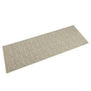 vidaXL Virtuvės kilimėlis, 45x150cm, aksomas, plaunamas, lapai