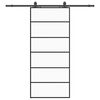 vidaXL Stumdomos durys su įrangos rinkiniu, juodas, 90x205 cm, ESG ir
