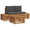 vidaXL Lauko sofos komplektas Natūralus ir antracitas 59 x 59 x 37 cm