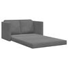 vidaXL Grindų sofa-lova, 2-1, tamsiai pilka, 122x204x55cm, aksomas
