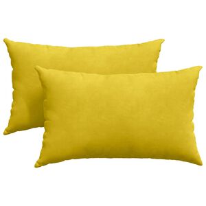 vidaXL Sofa Pagalvės 2 pcs Geltona 50 x 30 cm Kordūrinis audinys