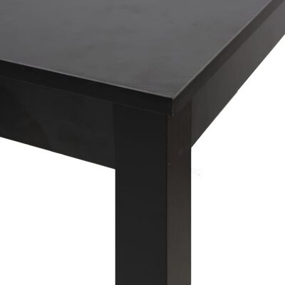 vidaXL Baro stalas, MDF, juodas, 115x55x107 cm