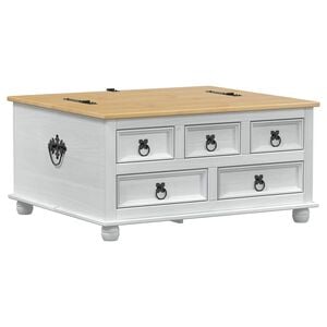 vidaXL storage box Balta 90 x 78 x 45 cm Kietos pu&scaron;ies mediena