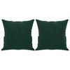 vidaXL Dvivietė sofa su pagalvėlėmis, tamsiai žalia, 140cm, aksomas