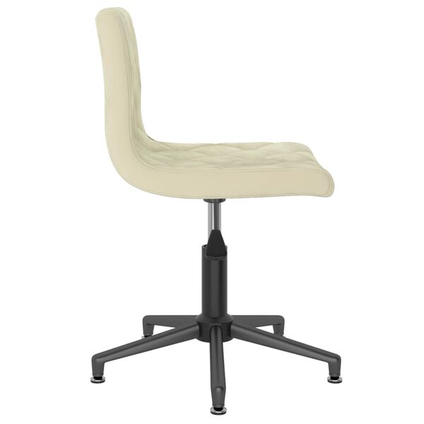 vidaXL Pasukamos valgomojo kėdės, 4vnt., kreminės spalvos, aksomas
