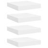 vidaXL Pakabinamos lentynos, 4vnt., baltos, 23x23,5x3,8cm, MDF