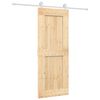 vidaXL Slankios durys Natūrali ir Balta 80 x 210 cm