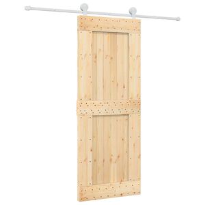 vidaXL Slankios durys Natūrali ir Balta 80 x 210 cm