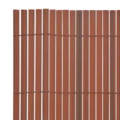 vidaXL Dvipusė sodo tvora, rudos spalvos, 90x400cm