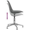 vidaXL Pasukama valgomojo kėdė, pilkos spalvos, dirbtinė oda (338310)