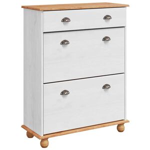 vidaXL Batu skrynia ASKIM Balta 85 x 35 x 108 cm Kietos pu&scaron;ies mediena