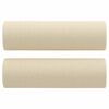 vidaXL Dvivietė sofa su pagalvėlėmis, kreminės spalvos, 140cm, audinys