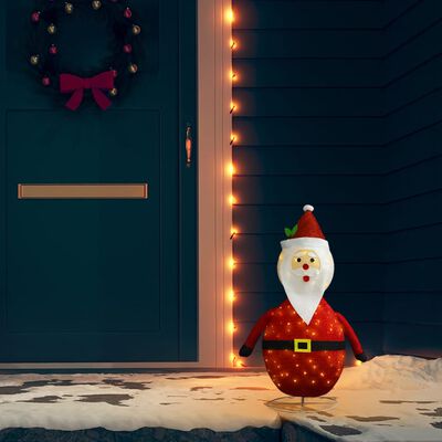 vidaXL Kalėdinė dekoracija Kalėdų Senelis, 60cm, audinys, LED