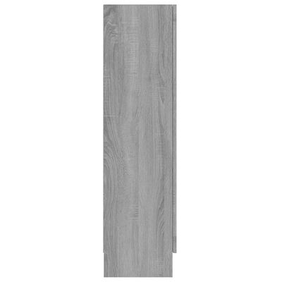 vidaXL Vitrininė spintelė, pilka ąžuolo, 82,5x30,5x115cm, mediena