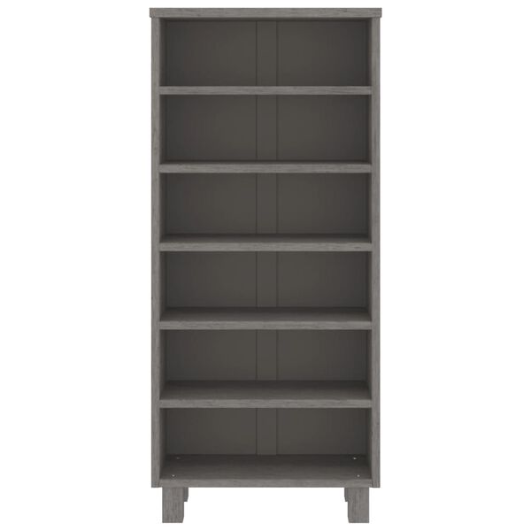 vidaXL CD spintelė HAMAR, &scaron;viesiai pilka, 45x18x100cm, pu&scaron;ies masyvas