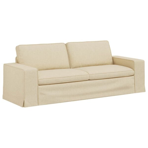 vidaXL Sofa Kreminė Bendri matmenys: 222 x 80 cm (P X G x A) Aksomas