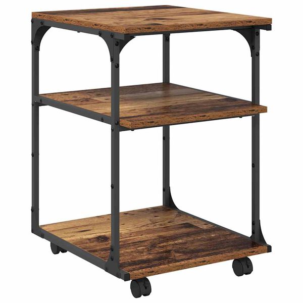 vidaXL Spausdintuvo laikiklis Senovinis medis 43 x 48 x 64 cm