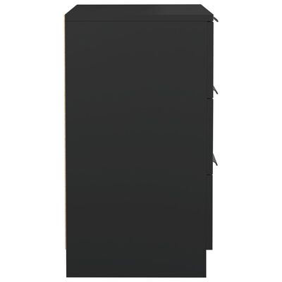 vidaXL Naktinė spintelė, juodos spalvos, 40x36x65cm