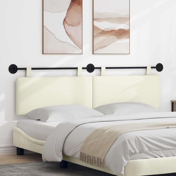 vidaXL Kabantysis galvūgalis Paprastas Kreminė 170 x 55 x 5 cm