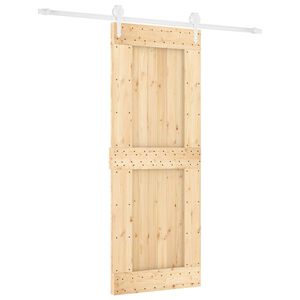 vidaXL Slankios durys 80 x 210 cm Natūrali ir Balta