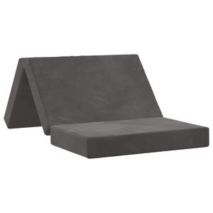 vidaXL Sulankstomas Sofos Lova 80 x 67 x 45 cm Tamsiai pilka