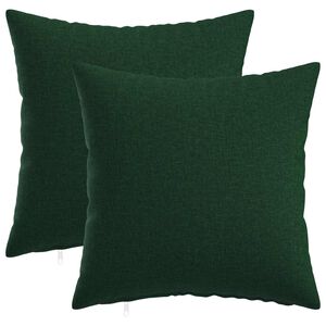 vidaXL Pagalvėlės užvalkalas 2 vnt. HEERLEN Tamsiai žalia 30 x 30 cm
