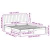 vidaXL Lovos rėmas Balta 160 x 200 cm Kietos pu&scaron;ies mediena
