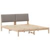 vidaXL Lovos rėmas Ruda ir taupe 180 x 200 cm Pu&scaron;ies masyvas