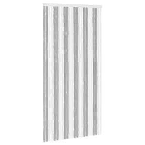 vidaXL Vabzdžių Užuolaida i&scaron; Chenille Pilka ir balta 100 x 200 cm