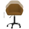 vidaXL Pasukamos valgomojo kėdės, 2vnt., rudos spalvos, aksomas