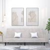 vidaXL Dvivietė sofa-lova, &scaron;viesiai pilka, mikropluo&scaron;to audinys