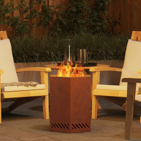 vidaXL Be dūmų laužavietė Ruda 38 x 38 x 51 cm