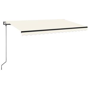 vidaXL Automatinė i&scaron;traukiama markizė, kreminės spalvos, 400x350cm