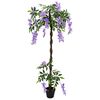 vidaXL Dirbtinis Pupos Gėlių Medis Violetinė 80 x 18 x 160 cm