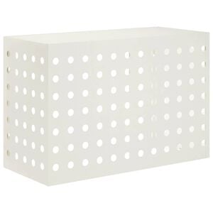 vidaXL Kondicionierių uždangalas Balta 90 x 40 x 60 cm Plienas