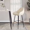 vidaXL Baro taburetė, kreminės spalvos, aksomas