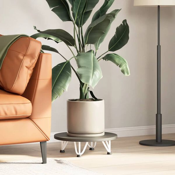 vidaXL Kavos staliuko kojelės, 4 vnt., baltos, 10 cm, plienas, segtukai