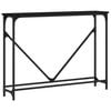 vidaXL Konsolinis staliukas, juodas, 102x22,5x75cm, apdirbta mediena