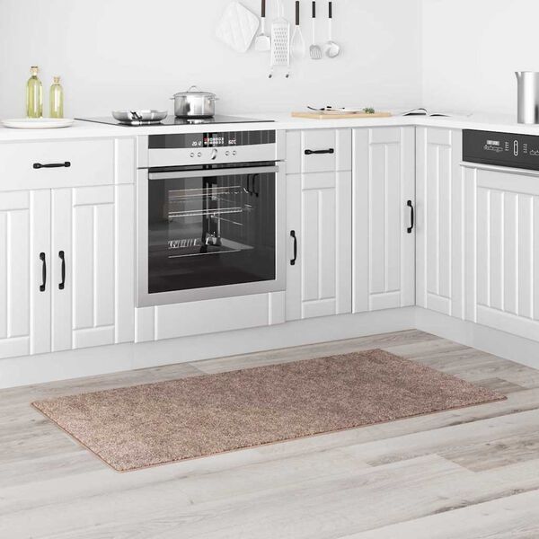 vidaXL Neslystantis plaukuotas kilimas Ruda 80 x 150 cm PP