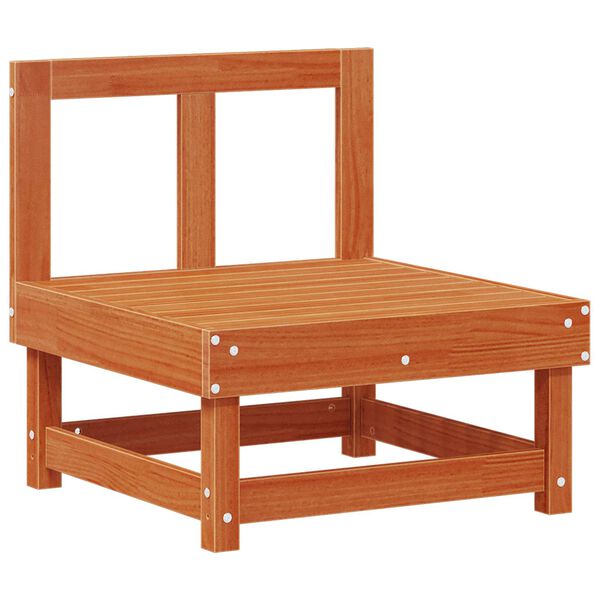 vidaXL Sodo vidurinė sofa Tvirtas pu&scaron;ies medis Va&scaron;ko Ruda