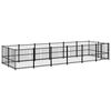 vidaXL Lauko voljeras &scaron;unims, plienas, 11,26m&sup2;