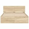 vidaXL Lovos rėmas su galvūgaliu, sonoma ąžuolo spalvos, 120x200cm