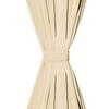 vidaXL Mikro satino užuolaidos su kilpomis, 2vnt., 140x245cm, kreminės