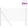 vidaXL Tvorelės stulpas Sidabro 50 x 1 m (12 x 12 mm tinklelis)